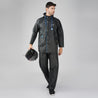 NiceG Men's Raincoats With Lightweight, Waterproof & Durable Black