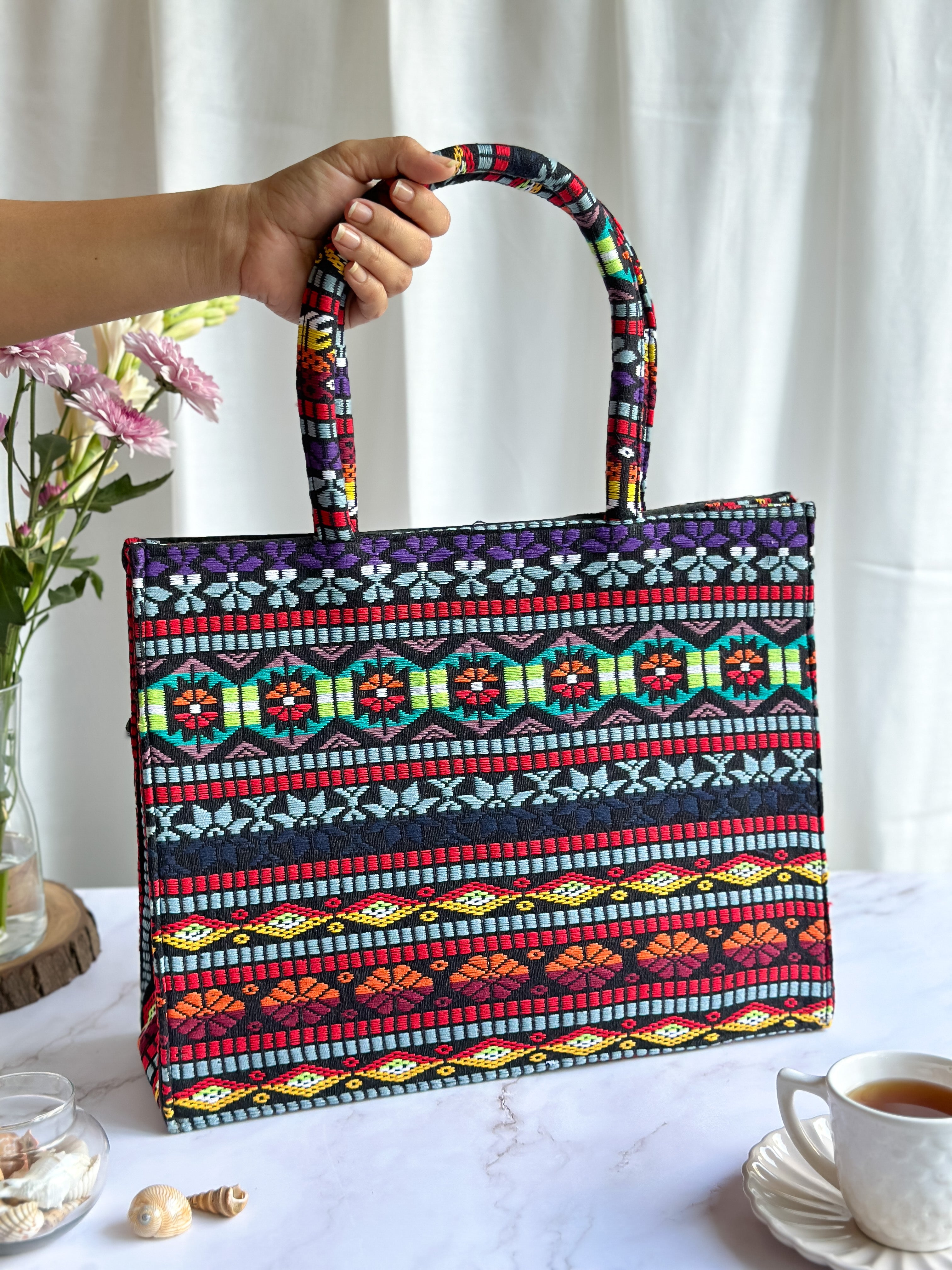 NiceG Hounds tooth Multi Tote