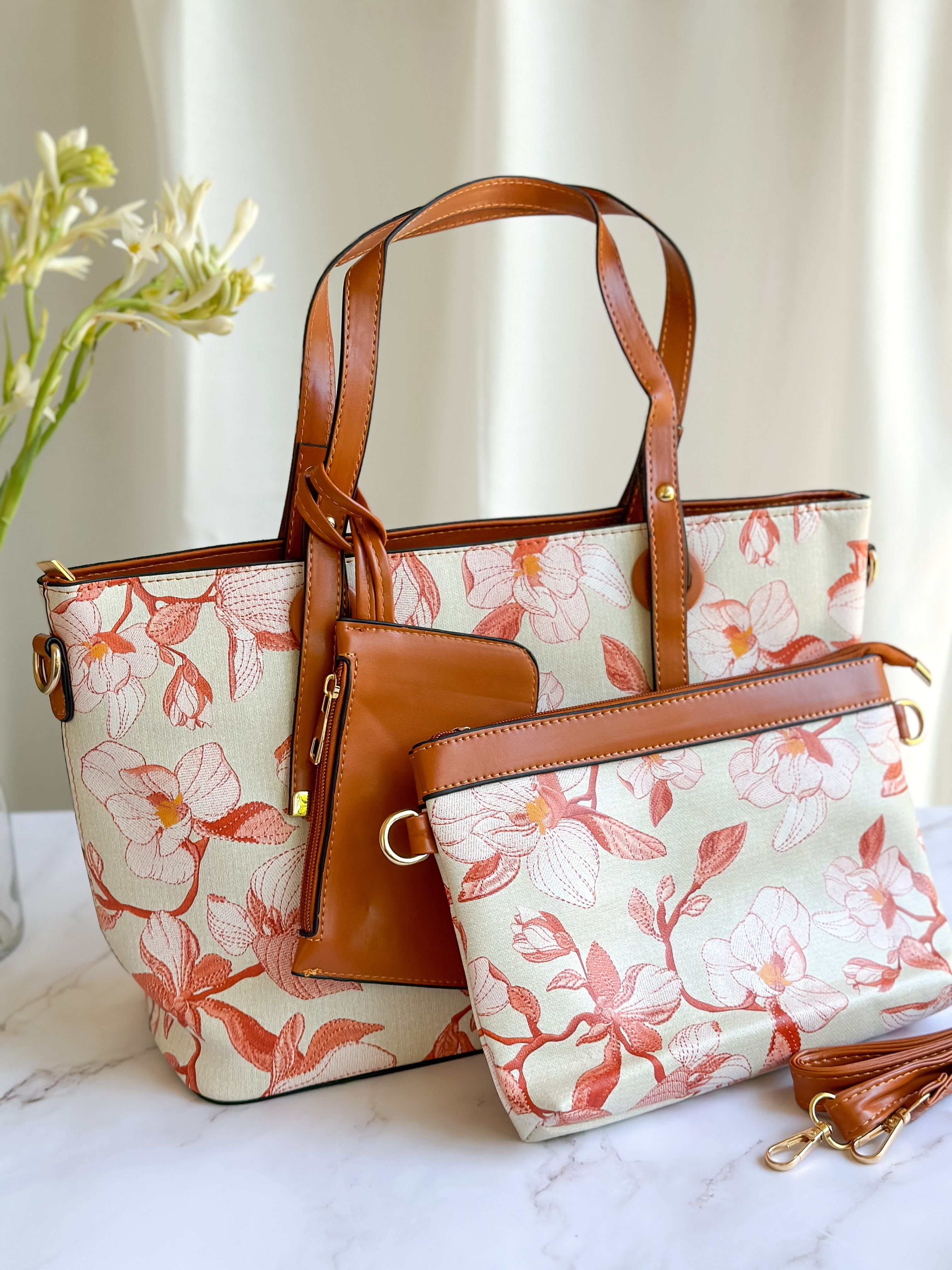 NiceG Birgitta Pinkish Tote Bags For Women & Girls